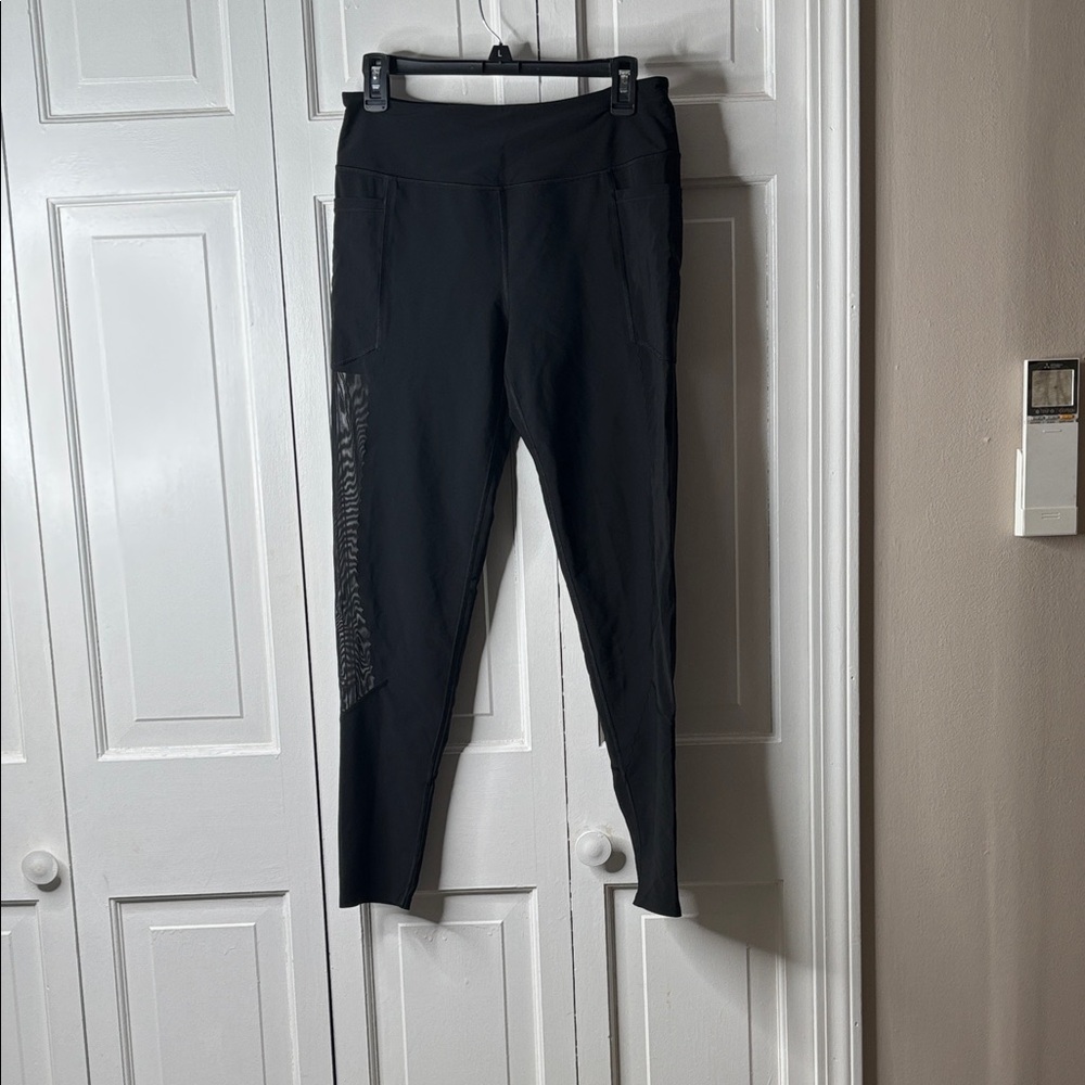 Victoria's Secret Black High-Waist Mesh Panel Leggings